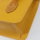 Burberrys Hand Bag Leather Yellow Gold Tone Auth 199859A-9