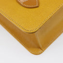 Burberrys Hand Bag Leather Yellow Gold Tone Auth 199859A-16