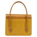 Burberrys Hand Bag Leather Yellow Gold Tone Auth 199859A-2