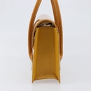Burberrys Hand Bag Leather Yellow Gold Tone Auth 199859A-3