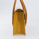 Burberrys Hand Bag Leather Yellow Gold Tone Auth 199859A-4