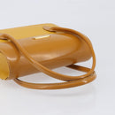 Burberrys Hand Bag Leather Yellow Gold Tone Auth 199859A-7