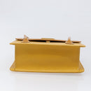 Burberrys Hand Bag Leather Yellow Gold Tone Auth 199859A-5