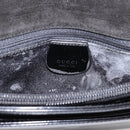 GUCCI Horsebit Shoulder Bag Patent leather Black Silver Auth 199860-19