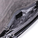 GUCCI Horsebit Shoulder Bag Patent leather Black Silver Auth 199860-9