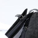 GUCCI Horsebit Shoulder Bag Patent leather Black Silver Auth 199860-23