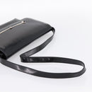 GUCCI Horsebit Shoulder Bag Patent leather Black Silver Auth 199860-7