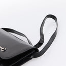 GUCCI Horsebit Shoulder Bag Patent leather Black Silver Auth 199860-14