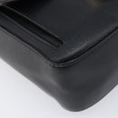Salvatore Ferragamo Shoulder Bag Leather Black Gold Auth 199863A-11