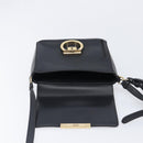 Salvatore Ferragamo Shoulder Bag Leather Black Gold Auth 199863A-18