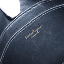 Salvatore Ferragamo Shoulder Bag Leather Black Gold Auth 199863A-19