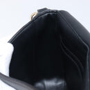 Salvatore Ferragamo Shoulder Bag Leather Black Gold Auth 199863A-22