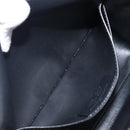 Salvatore Ferragamo Shoulder Bag Leather Black Gold Auth 199863A-23