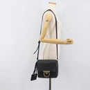 Salvatore Ferragamo Shoulder Bag Leather Black Gold Auth 199863A-26