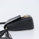 Salvatore Ferragamo Shoulder Bag Leather Black Gold Auth 199863A-5