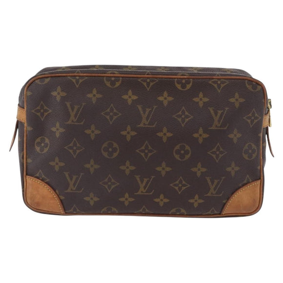 LOUIS VUITTON Monogram Compiegne 28 Clutch Bag M51845 LV Auth 199868