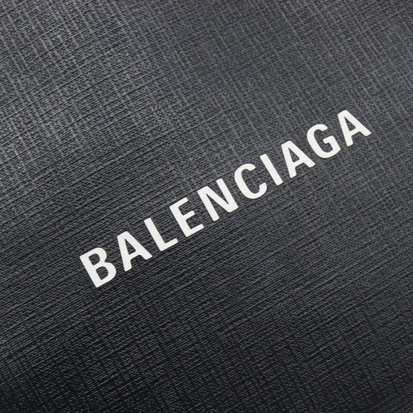 BALENCIAGA Shopping Tote Bag XXS Leather 2way Black Silver 568817 Auth 199871A
