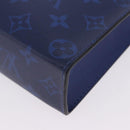 LOUIS VUITTON Tiger Lama Pochette Voyager MM Bag Cobalt Blue M30423 Auth 199872M-16