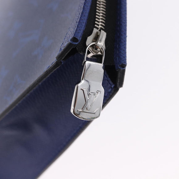 LOUIS VUITTON Tiger Lama Pochette Voyager MM Bag Cobalt Blue M30423 Auth 199872M