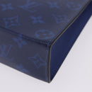 LOUIS VUITTON Tiger Lama Pochette Voyager MM Bag Cobalt Blue M30423 Auth 199872M-14