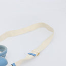 LOUIS VUITTON Canapa PM Hand Bag Canvas 2way Light Blue Gold LV Auth 199874V-14