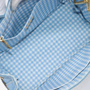LOUIS VUITTON Canapa PM Hand Bag Canvas 2way Light Blue Gold LV Auth 199874V-10