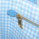 LOUIS VUITTON Canapa PM Hand Bag Canvas 2way Light Blue Gold LV Auth 199874V-23