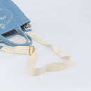 LOUIS VUITTON Canapa PM Hand Bag Canvas 2way Light Blue Gold LV Auth 199874V-9