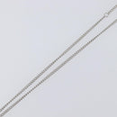 CHANEL Rhinestone Necklace metal Silver CC Auth 199879M-13