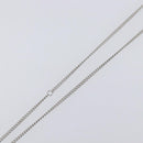 CHANEL Rhinestone Necklace metal Silver CC Auth 199879M-14