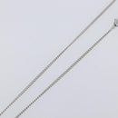 CHANEL Rhinestone Necklace metal Silver CC Auth 199879M-15