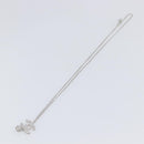 CHANEL Rhinestone Necklace metal Silver CC Auth 199879M-2