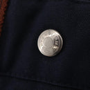 HERMES Fourre Tout PM Hand Bag cotton Navy Silver Auth 199880-10