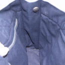 HERMES Fourre Tout PM Hand Bag cotton Navy Silver Auth 199880-18