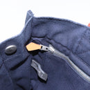 HERMES Fourre Tout PM Hand Bag cotton Navy Silver Auth 199880-20