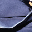 HERMES Fourre Tout PM Hand Bag cotton Navy Silver Auth 199880-21