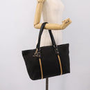 GUCCI GG Canvas Sherry Line Tote Bag Black Gold 139260 Auth 199881-21
