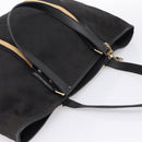 GUCCI GG Canvas Sherry Line Tote Bag Black Gold 139260 Auth 199881-6