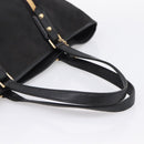 GUCCI GG Canvas Sherry Line Tote Bag Black Gold 139260 Auth 199881-7