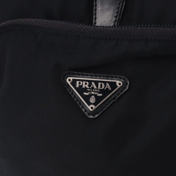 PRADA Backpack Nylon Black Silver Auth 199882A