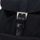 PRADA Backpack Nylon Black Silver Auth 199882A-19