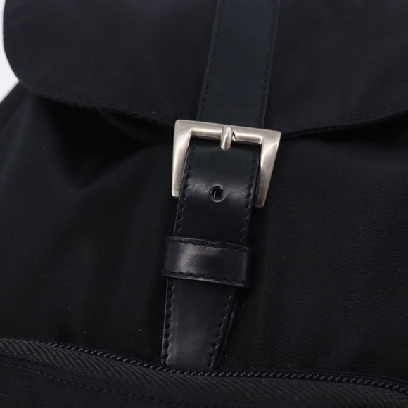 PRADA Backpack Nylon Black Silver Auth 199882A