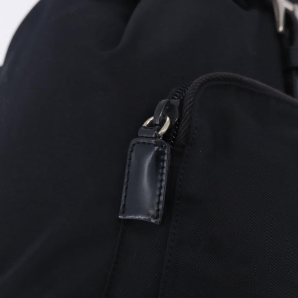 PRADA Backpack Nylon Black Silver Auth 199882A