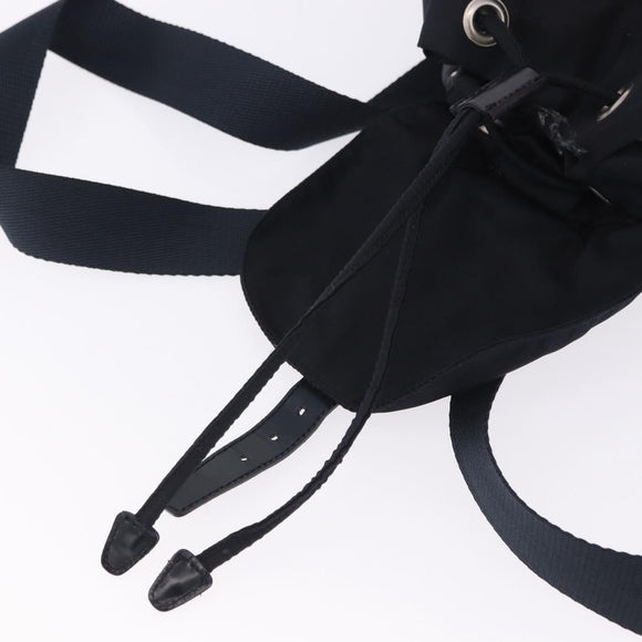 PRADA Backpack Nylon Black Silver Auth 199882A