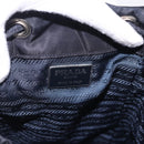 PRADA Backpack Nylon Black Silver Auth 199882A-10