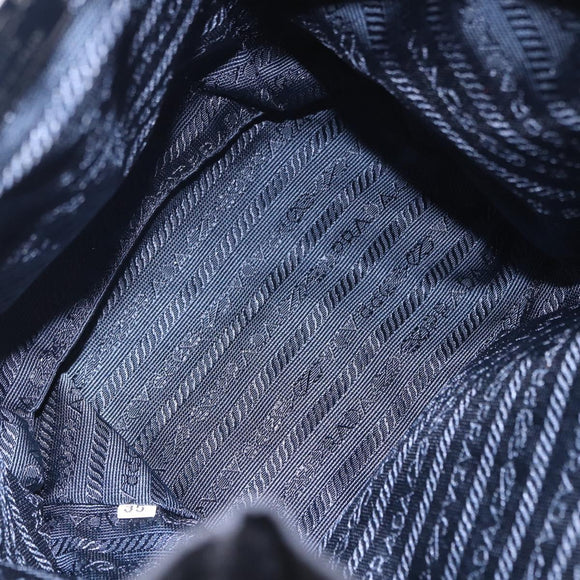 PRADA Backpack Nylon Black Silver Auth 199882A