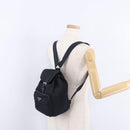 PRADA Backpack Nylon Black Silver Auth 199882A-24