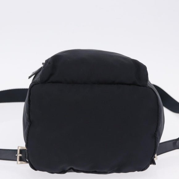 PRADA Backpack Nylon Black Silver Auth 199882A