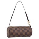LOUIS VUITTON Damier Ebene Papillon Pouch LV Auth 199885A-1