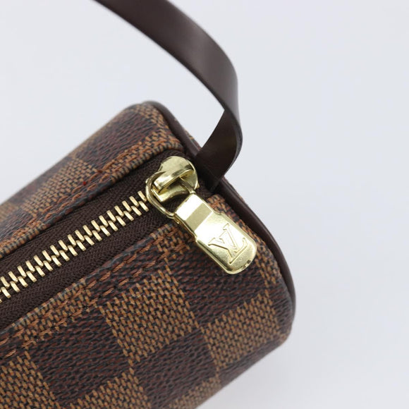 LOUIS VUITTON Damier Ebene Papillon Pouch LV Auth 199885A
